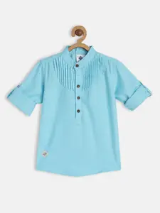 TONYBOY Boys Turquoise Blue Premium Casual Shirt