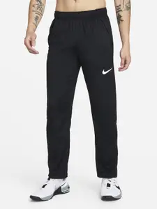 Nike Men Black Brand Logo Printed  Standard Fit Mid Rise AS M NK DF EPIC KNIT Track Pants