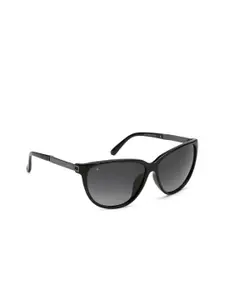 CHARLES LONDON Women Grey Lens & Black Cateye Sunglasses - AB 1121 C2 60 S