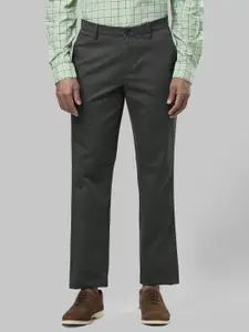 Raymond Men Charcoal Grey Slim Fit Trousers