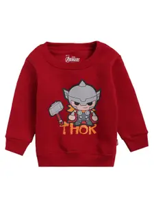 Bodycare Kids Boys Maroon Thor Print Sweatshirt