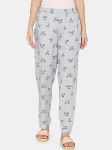 Coucou by Zivame Women Blue Printed Cotton Lounge Pants