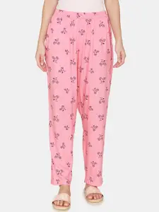 Coucou by Zivame Women Pink Printed Cotton Lounge Pants