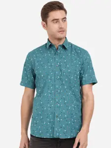 Greenfibre Men Floral Printed Slim Fit Pure Cotton Casual Shirt