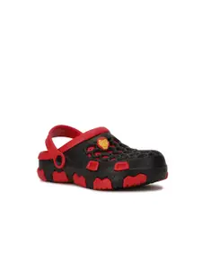Disney Boys Red & Black Embellished Clogs