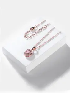 SHAYA Rose Gold & Pink Sterling Silver Rose Gold-Plated Necklace