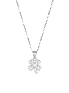 GIVA 925 Sterling Silver Flower Pendant With Link Chain