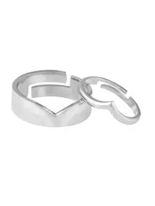 GIVA Set of 2 925 Sterling Silver Falling In Love Couple Rings