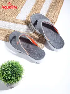Aqualite Men Grey Printed Slip-On Flip Flops