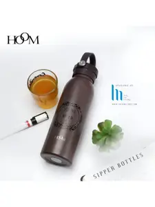 HOOM Brown Printed Stainless-Steel 600ML Water Bottle