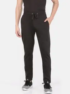 Dollar Men Charcoal-Black Solid Cotton Track Pants