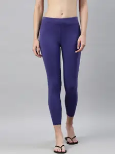 Enamor Women Navy Blue Mid Rise Slim Fit Pull-On Lounge pants