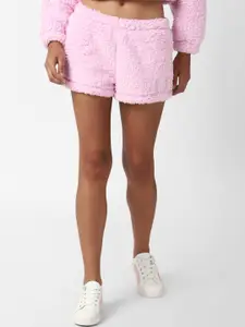 FOREVER 21 Women Pink Printed Shorts