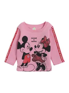 Bodycare Kids Girls Mickey & Minnie Mouse Printed Cotton T-shirt
