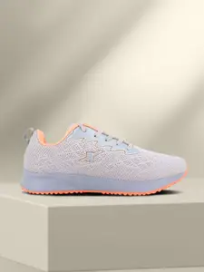 Sparx Women Grey & Peach Mesh Running Shoes