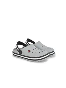 Adda Men Grey & Black Clogs