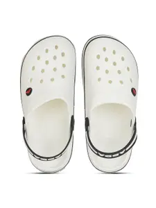 Adda Men White & Black Clogs