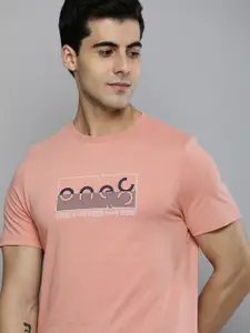 one8 x PUMA Men Pink Typography Printed Slim Fit T-shirt