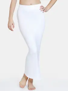 Zivame Women White Solid Saree Shapewear