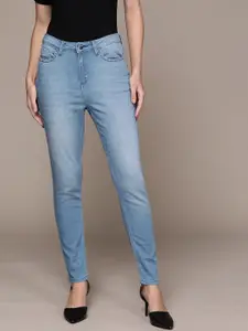 bebe Women Indigo Denim Daze Super Skinny Fit High-Rise Stretchable Jeans