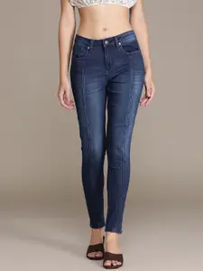 bebe Women Indigo Blue Denim Daze Super Skinny Fit Light Fade Stretchable Jeans