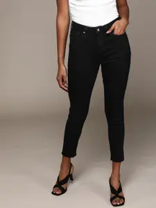bebe Women Black Denim Daze Super Skinny Fit High-Rise Stretchable Jeans