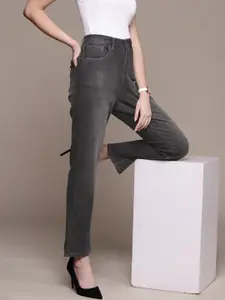 bebe Women Charcoal Black Denim Daze Light Fade Stretchable Jeans