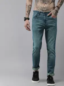 Roadster Men Navy Blue Slim Fit Light Fade Stretchable Jeans