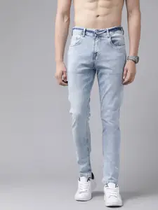 Roadster Men Blue Slim Tapered Fit Heavy Fade Stretchable Jeans