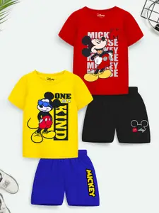 YK Disney Boys Pack of 2 T-shirts with 2 Shorts
