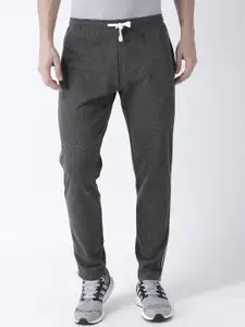 Club York Men Charcoal Grey Solid Track Pants