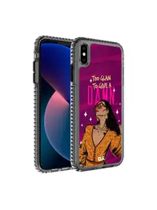 DailyObjects Purple & Brown Printed Glam No DamniPhone XS Max Phone Case