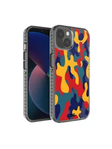 DailyObjects Blue & Yellow Printed Color Block Camo iPhone13 Phone Case