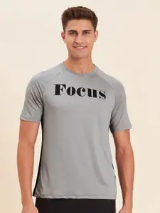 MASCLN SASSAFRAS Men Grey Typography Printed Training  T-shirt