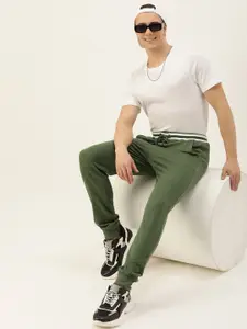 Harvard Men Mid-Rise Joggers With Drawstring Closure