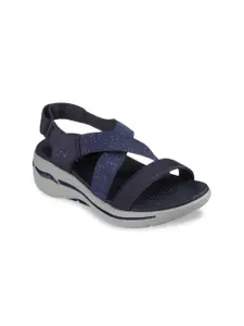Skechers Women Navy Blue  Solid Sports Sandal