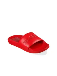 Skechers Women Red Solid Sliders