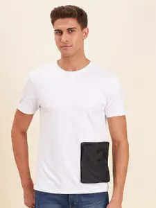 MASCLN SASSAFRAS Men White Box Pocket T-Shirt