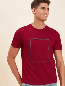 MASCLN SASSAFRAS Men Red Printed T-shirt