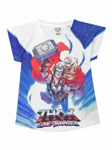 Marvel by Wear Your Mind White & Multicoloured Print Top