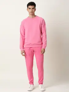 ARTICALE Men Pink Solid Slim-Fit Track Pants