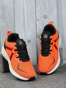 ABROS Men Orange Mesh Flyknit Running Shoes