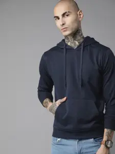 The Roadster Lifestyle Co. Men Solid Hooded Sweatshirt