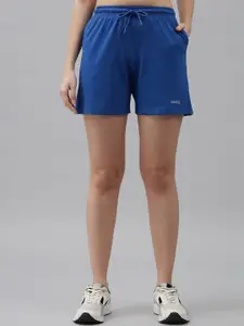 GRIFFEL Women Blue Loose Fit Sports Shorts