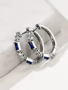 Yellow Chimes Blue Contemporary Hoop Earrings