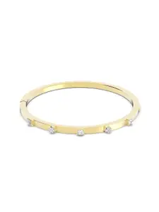 SWAROVSKI Women Gold-Toned & Silver-Toned Crystals Gold-Plated Bangle-Style Bracelet