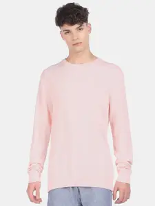 Arrow Men Pink Sweaters
