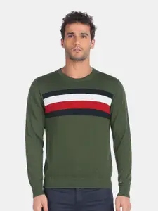 Arrow Sport Men Green Sweaters