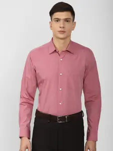Van Heusen Men Pink Pure Cotton Formal Shirt