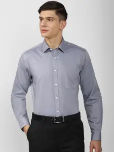 Van Heusen Men Grey Cotton Formal Shirt